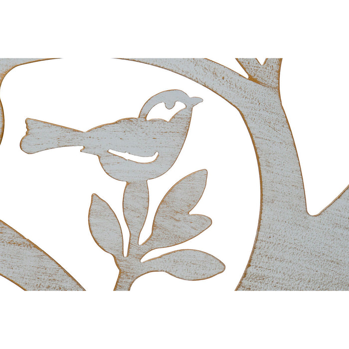 Decorațiune de Perete DKD Home Decor 100 x 1 x 100 cm Copac Auriu* Alb Indian (2 Unități)