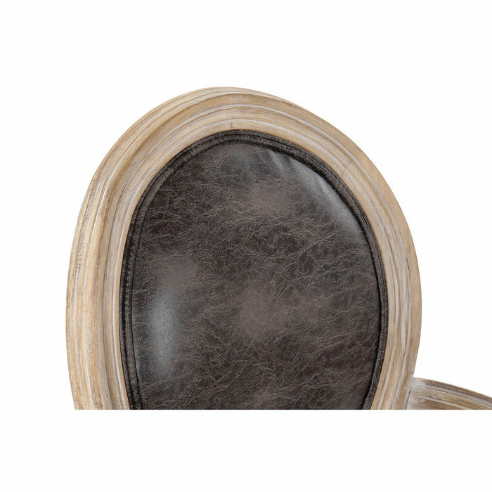 Scaun de Sufragerie DKD Home Decor Maro Multicolor Natural 55 x 46 x 96 cm