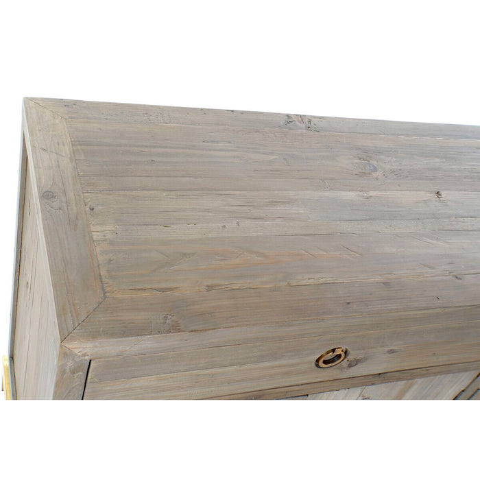 Servantă DKD Home Decor Auriu* Metal Maro Plop (150 x 50 x 80 cm)