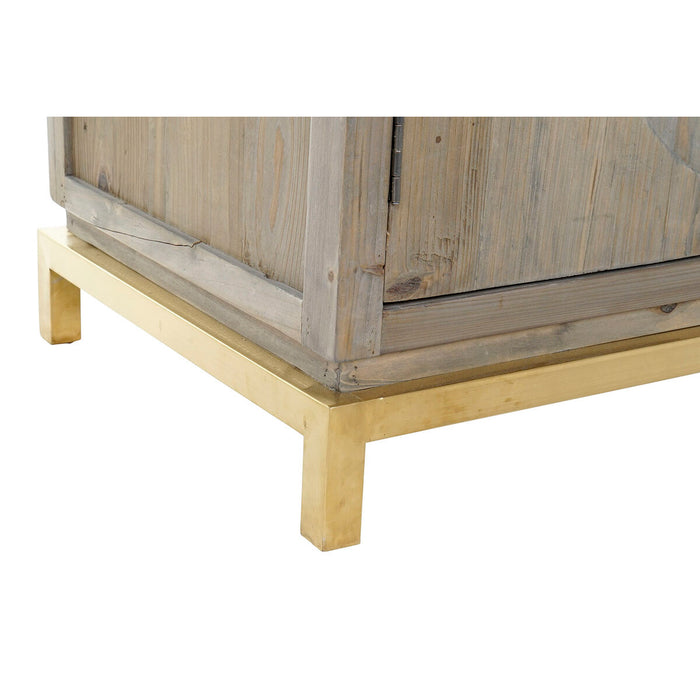 Servantă DKD Home Decor Auriu* Metal Maro Plop (150 x 50 x 80 cm)