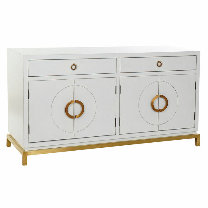 Servantă DKD Home Decor Kamakura Alb Auriu* Metal Plop 150 x 50 x 80 cm (150 x 50 x 80 cm)