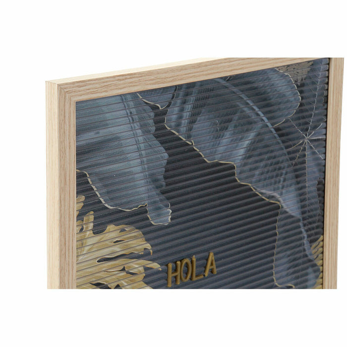 Decorațiune de Perete DKD Home Decor 30 x 1,5 x 45 cm Natural Gri Tropical (2 Unități)