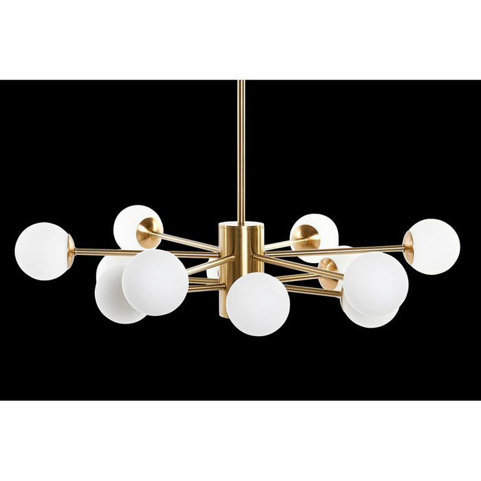 Lustră DKD Home Decor Metal Geam Auriu* (94 x 94 x 145 cm)