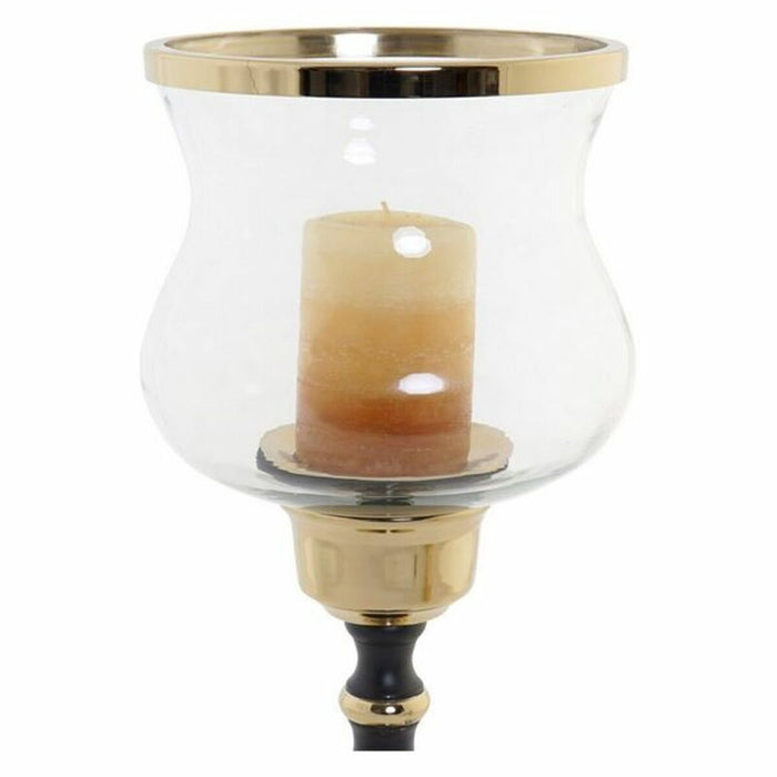 Candelabru DKD Home Decor Aluminiu Geam Alamă (18 x 18 x 42 cm)