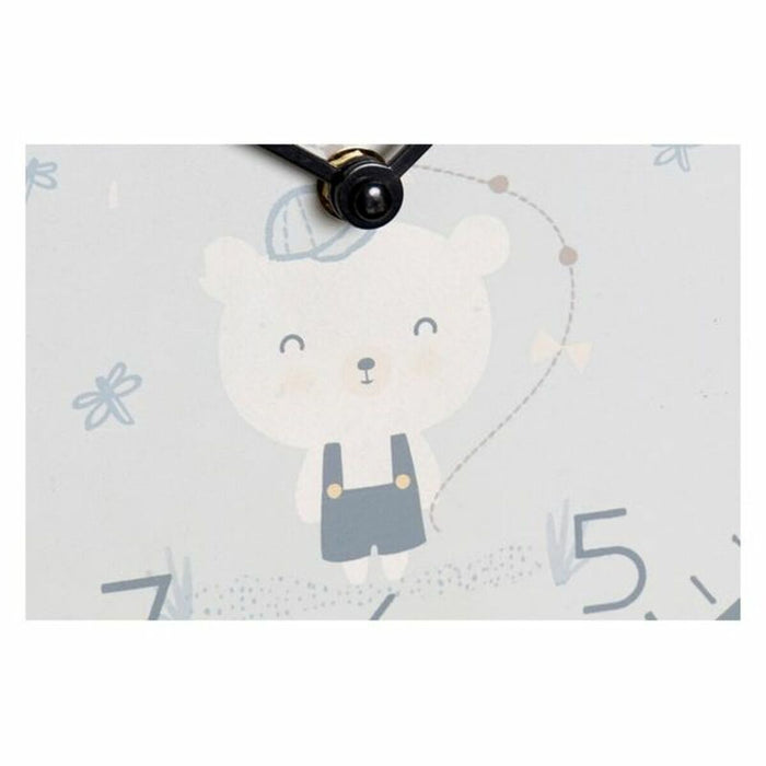 Ceas de Perete DKD Home Decor Albastru Multicolor Roz Lemn Metal Plastic Lemn MDF Infantil Pasăre 24 x 3 x 24 cm (2 Unități)