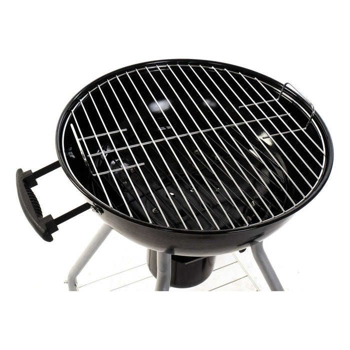 Grătar pe Cărbuni cu Capac și Roți DKD Home Decor Negru Metal Plastic Dreptunghiular 52,4 x 59 x 91,6 cm