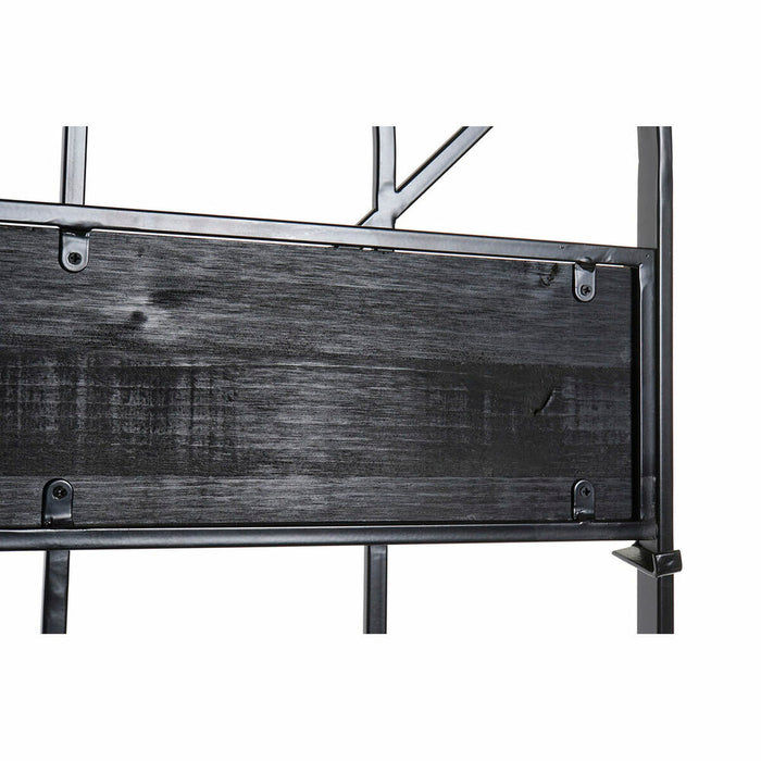 Raft DKD Home Decor Perete Negru Natural Metal Pin 60 x 15 x 110 cm