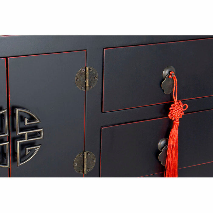 Consolă DKD Home Decor Negru Multicolor Lemn Brad Lemn MDF 63 x 26 x 83 cm