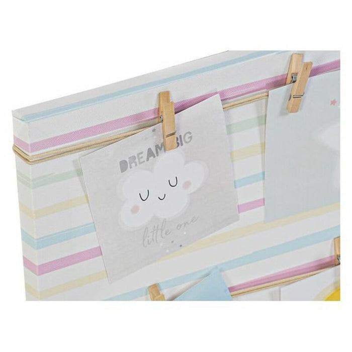 Suport pentru Poze DKD Home Decor Sunshine Multicolor Pânză Bebeluș 50 x 2 x 50 cm