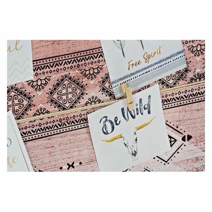 Suport pentru Poze DKD Home Decor Maro Pânză Etnic 60 x 2 x 30 cm