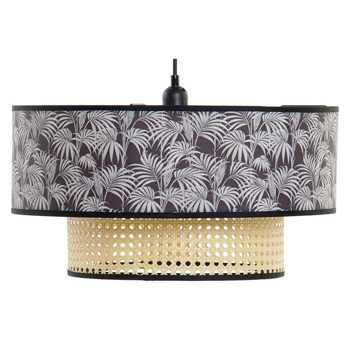 Lustră DKD Home Decor 40W Natural Negru (46 x 46 x 25 cm)