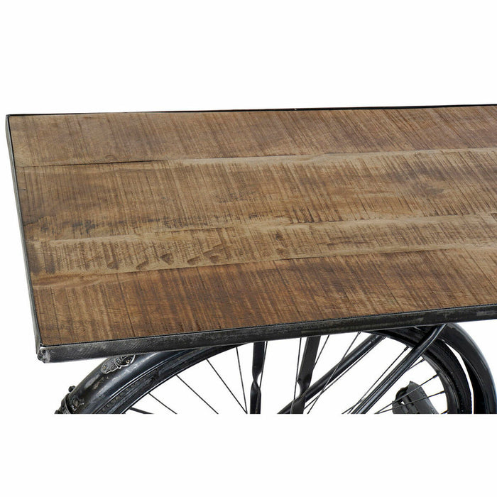 Consolă DKD Home Decor 8424001710515 Negru Gri Multicolor Maro Deschis Lemn Metal Fier Lemn de mango 193 x 50 x 90 cm