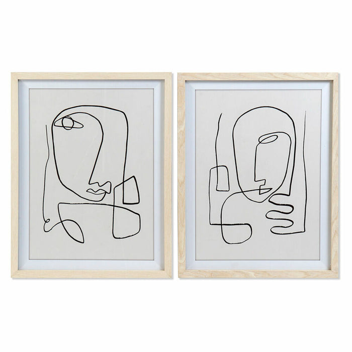 Tablou DKD Home Decor Abstract Modern (55 x 2 x 70 cm) (2 Unități)