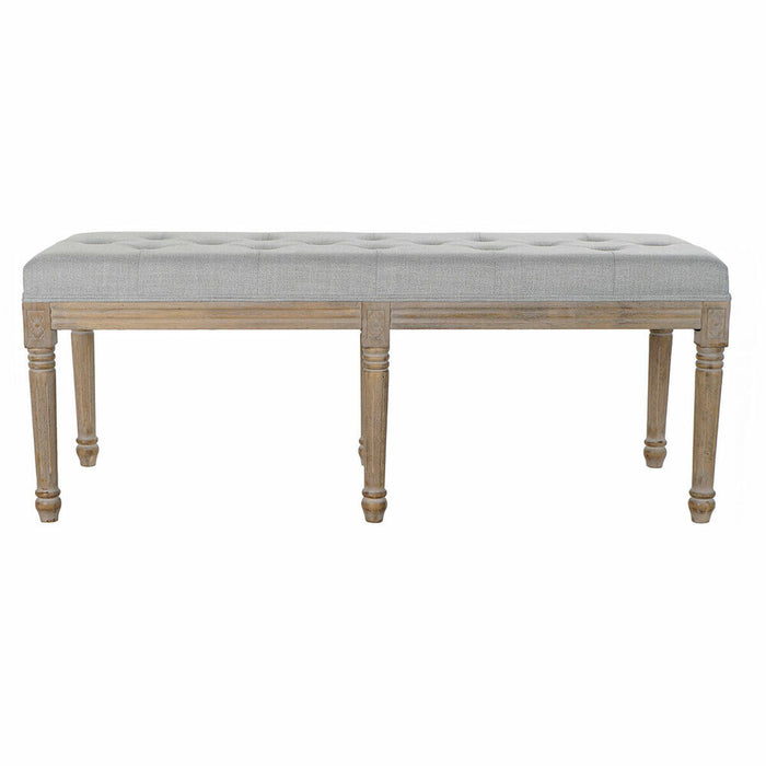 Banchetă DKD Home Decor Gri deschis Lemn Cauciuc Lemn de cauciuc 122 x 41 x 48 cm