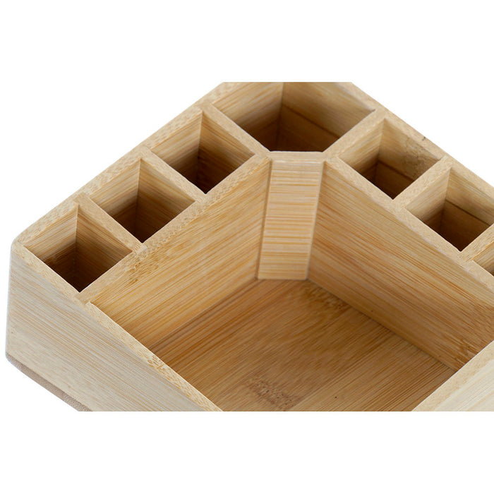 Organizator DKD Home Decor AS-173356 Multicolor Natural Lemn Bambus 14 x 14 x 7 cm