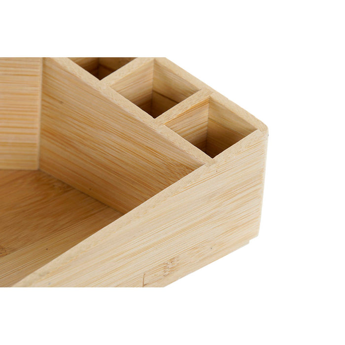 Organizator DKD Home Decor AS-173356 Multicolor Natural Lemn Bambus 14 x 14 x 7 cm