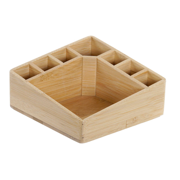 Organizator DKD Home Decor AS-173356 Multicolor Natural Lemn Bambus 14 x 14 x 7 cm