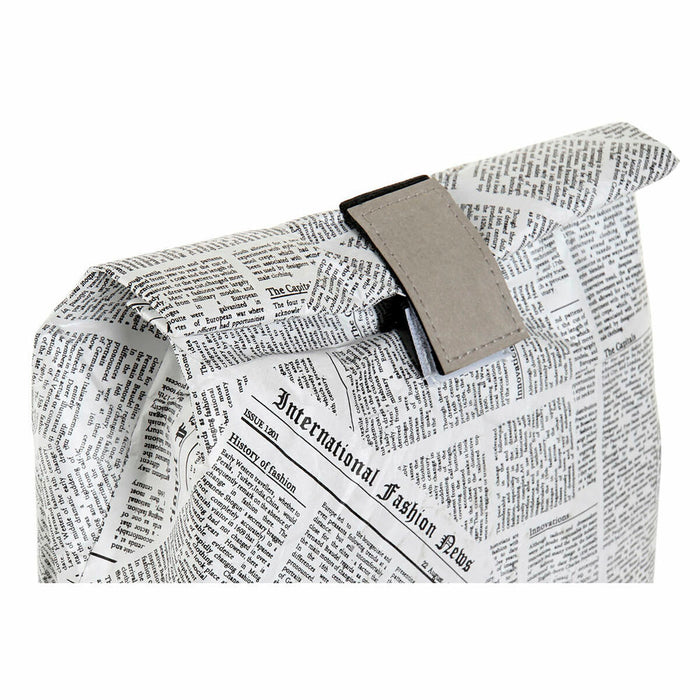 Cutie pentru prânz DKD Home Decor Termic Alb Negru 20 x 10 x 28 cm