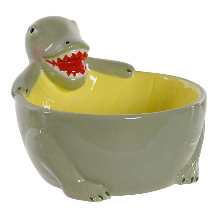 Castron DKD Home Decor Dinozaur Verde Dolomite 13,7 x 15,7 x 10,2 cm