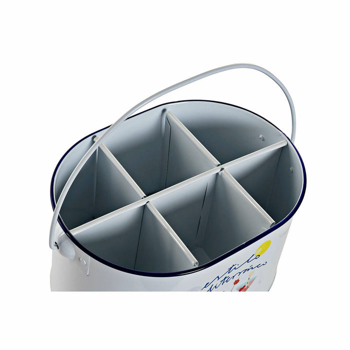 Frapieră DKD Home Decor Alb Multicolor Metal 24,5 x 17 x 13 cm