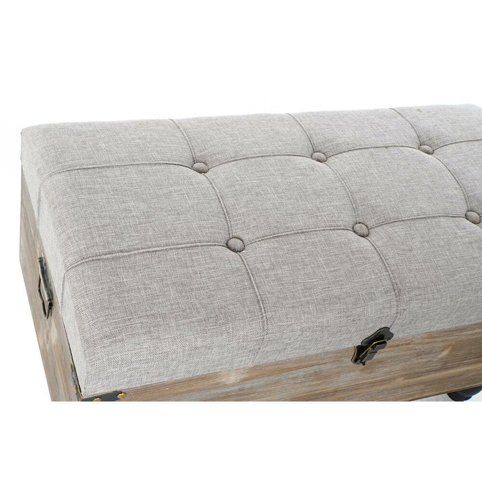 Banchetă DKD Home Decor Gri Maro (2 pcs) (80 x 40 x 44 cm)
