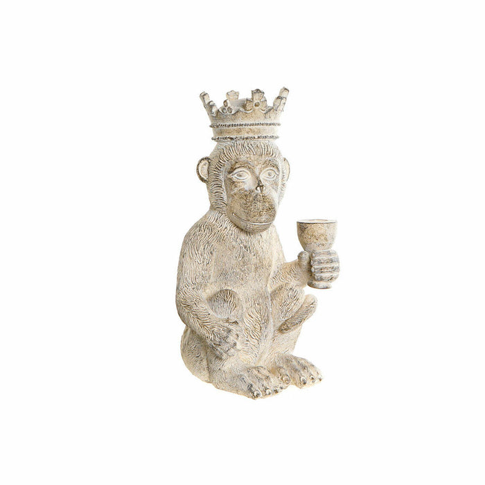 Figură Decorativă DKD Home Decor 16 x 15 x 30 cm Alb Rășină Maimuță Tropical murat