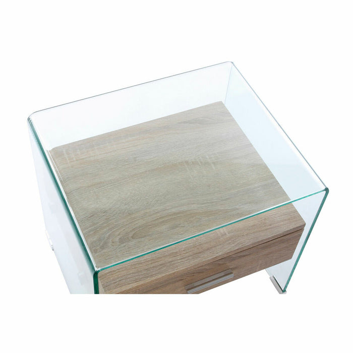 Noptieră DKD Home Decor 8424001754793 Multicolor Transparent Natural Geam Lemn MDF 50 x 40 x 45,5 cm