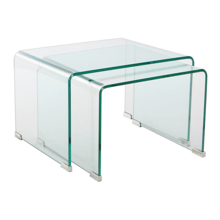 Set de 2 mese DKD Home Decor Transparent 48 x 45 x 31,5 cm
