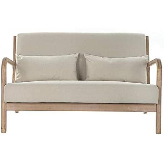 Canapea DKD Home Decor Bej Lemn de cauciuc 122 x 85 x 74 cm