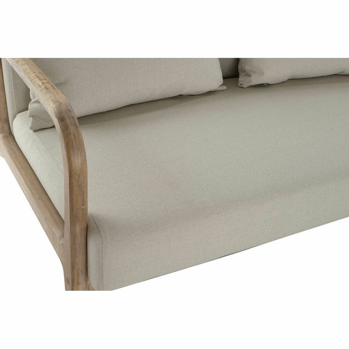 Canapea DKD Home Decor Bej Lemn de cauciuc 122 x 85 x 74 cm