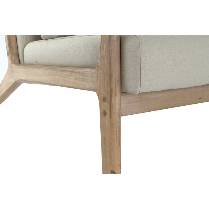 Canapea DKD Home Decor Bej Lemn de cauciuc 122 x 85 x 74 cm
