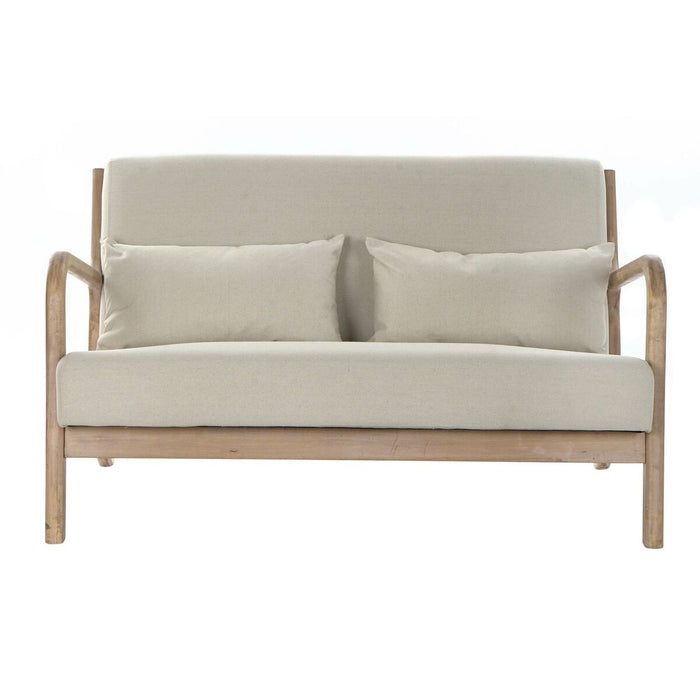 Canapea DKD Home Decor Bej Lemn de cauciuc 122 x 85 x 74 cm