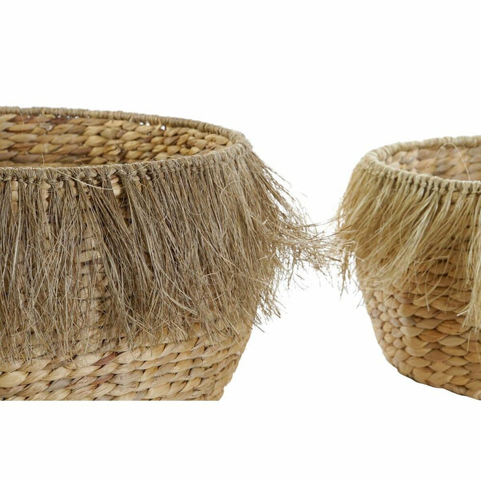 Set de Coșuri DKD Home Decor 43 x 43 x 24 cm Franjuri Boho