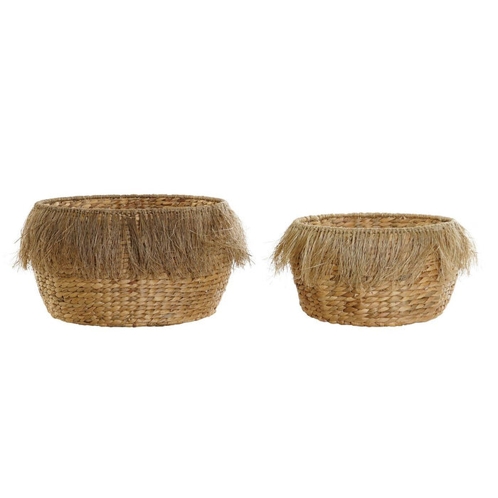 Set de Coșuri DKD Home Decor 43 x 43 x 24 cm Franjuri Boho