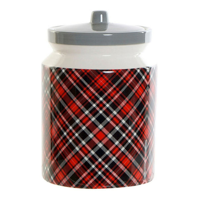 Staniu DKD Home Decor Negru Roșu Gri 15 x 15 x 22 cm