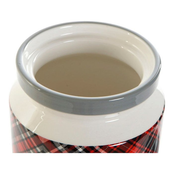Staniu DKD Home Decor Negru Roșu Gri 15 x 15 x 22 cm