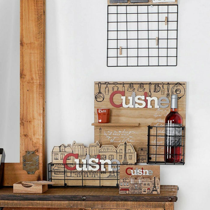 Suport pentru Șervețele DKD Home Decor Cusine Multicolor Lemn Lemn MDF 16 x 11 x 5 cm