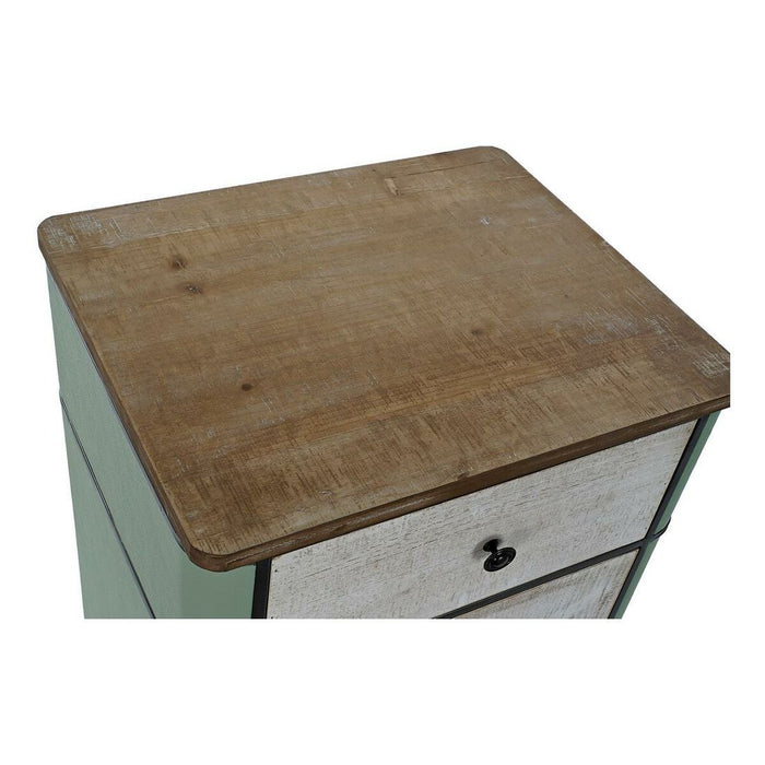 Dulap cu Sertare DKD Home Decor 8424001771653 48,5 x 42 x 82,5 cm Sixties Metal Alb Verde Lemn MDF