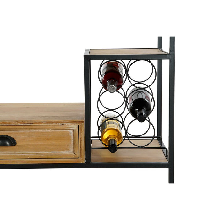 Raft DKD Home Decor 80 x 40 x 180,5 cm Brad Natural Negru Fier