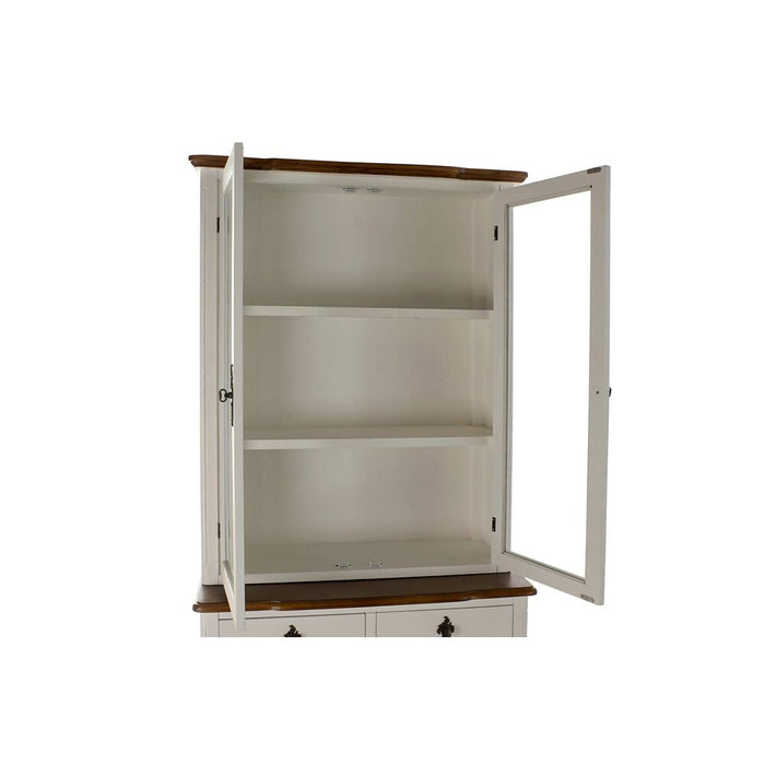 Stand Prezentare DKD Home Decor 86 x 40 x 198 cm Geam Alb Plastic Multicolor Maro închis