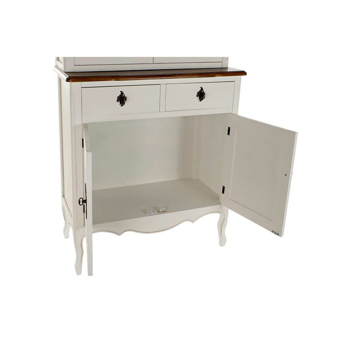 Stand Prezentare DKD Home Decor 86 x 40 x 198 cm Geam Alb Plastic Multicolor Maro închis