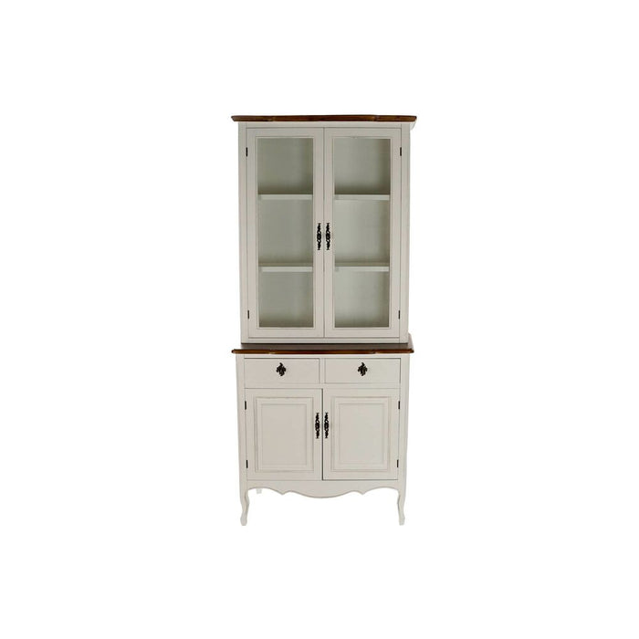 Stand Prezentare DKD Home Decor 86 x 40 x 198 cm Geam Alb Plastic Multicolor Maro închis