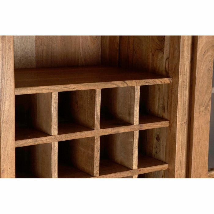 Stand Prezentare DKD Home Decor Geam Maro Ratan Salcâm (160 x 41 x 153 cm)