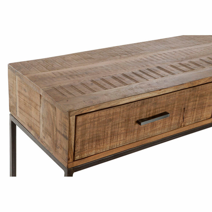 Consolă DKD Home Decor Negru Metal Maro Salcâm Vintage (120 x 40 x 81 cm)