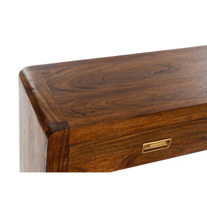 Masa laterală DKD Home Decor S3022538 110 x 27,5 x 76 cm Auriu* Maro Salcâm