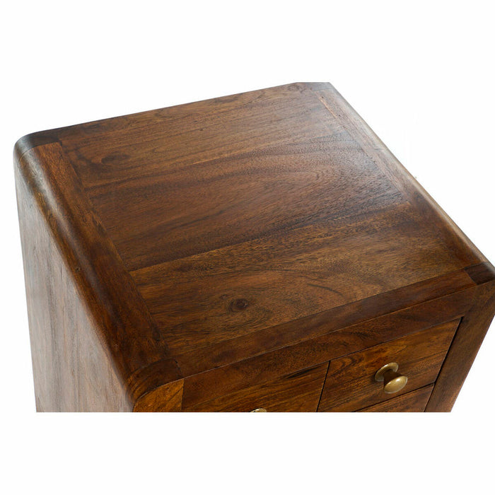 Noptieră DKD Home Decor Maro Auriu* Natural Salcâm 45 x 40 x 61 cm