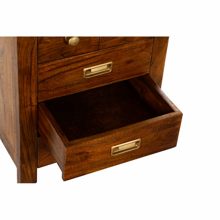 Noptieră DKD Home Decor Maro Auriu* Natural Salcâm 45 x 40 x 61 cm