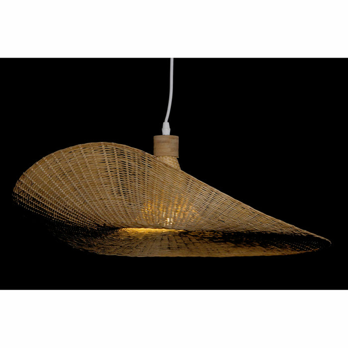 Lustră DKD Home Decor Multicolor Maro Deschis Bambus 50 W 220 V 58 x 58 x 22 cm