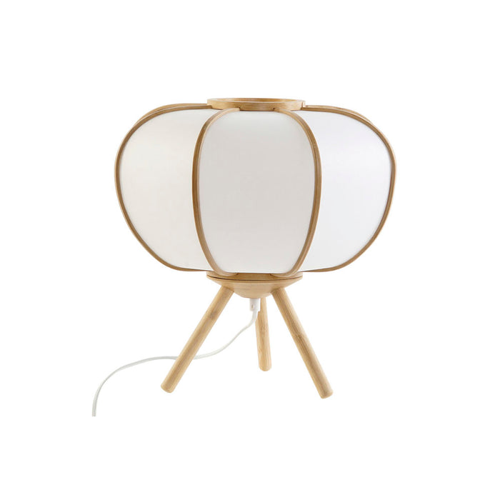 Lampă de masă DKD Home Decor 34 x 34 x 33 cm Natural Alb Bambus 220 V 50 W
