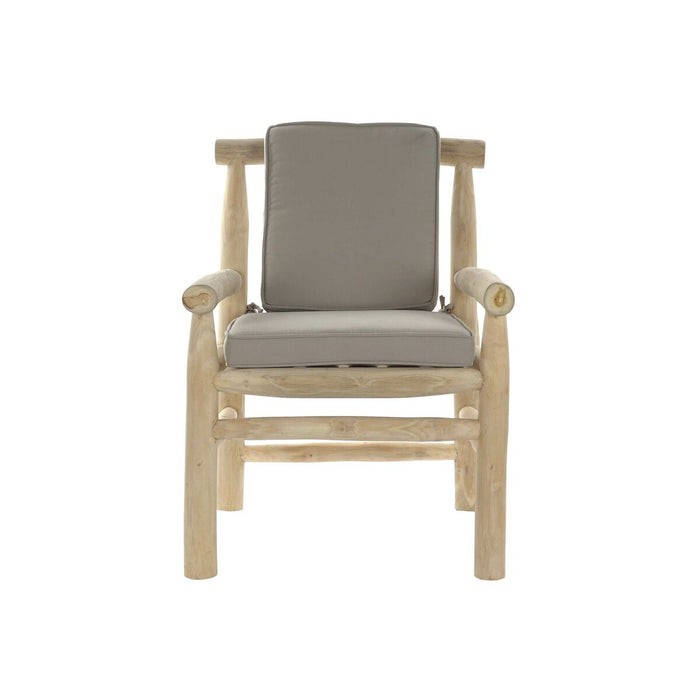 Canapea de grădină DKD Home Decor Natural Gri deschis Tec 65 x 80 x 92 cm